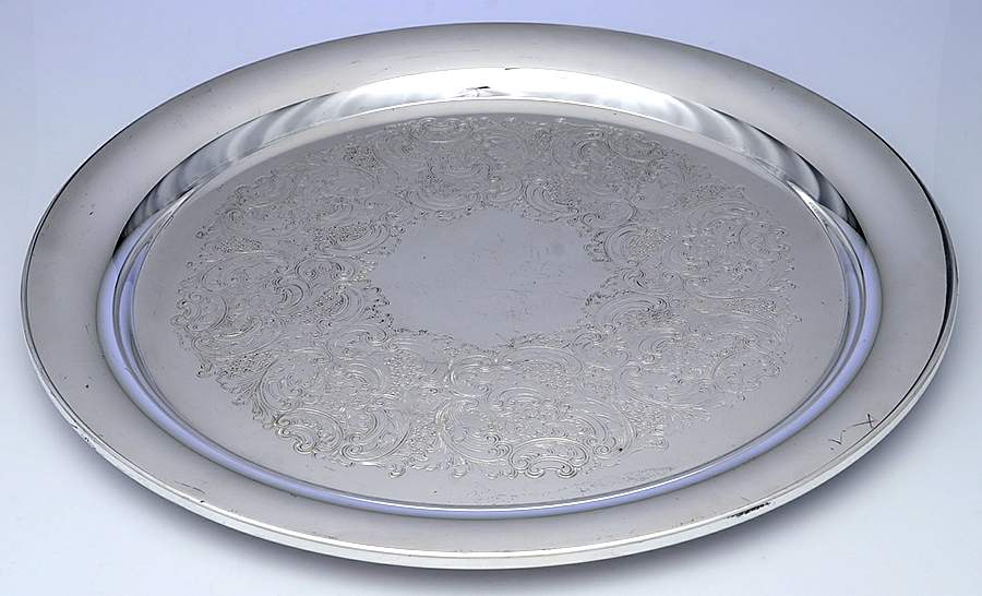 Paul Revere (Silverplate, Hollowware) Round Tray For Punch Bowl by Gorham Silver-1