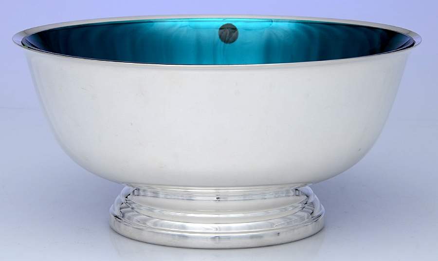 Paul Revere Bowls (Silverplate, Hollowware) 9"  Paul Revere Bowl & Plastic Liner by Gorham Silver-1