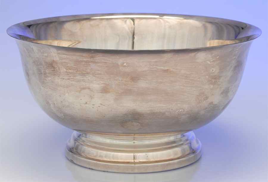 Paul Revere Bowls (Silverplate, Hollowware) 12" Paul Revere Punch Bowl by Gorham Silver-1