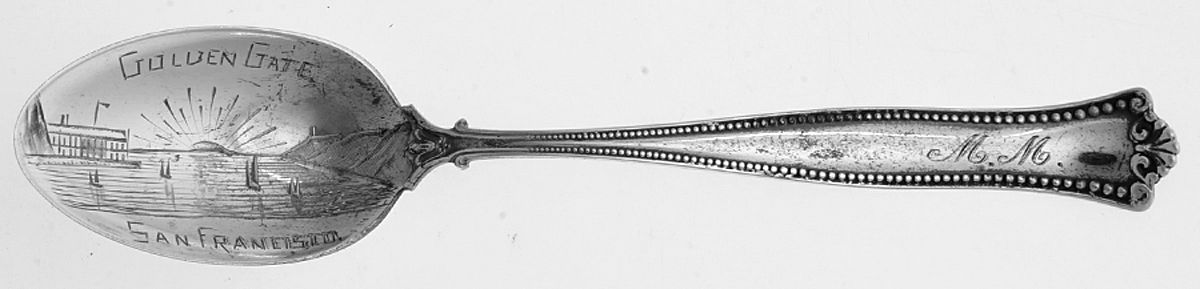 Pembroke (Sterling, 1895) Souvenir Spoon (Five O'Clock Spoon) by Gorham Silver-1