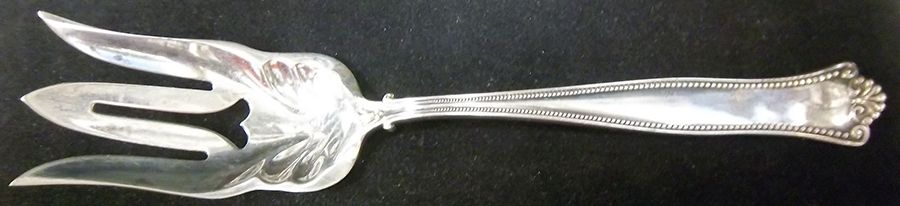 Pembroke (Sterling, 1895) Medium Solid Cold Meat Serving Fork by Gorham Silver-1