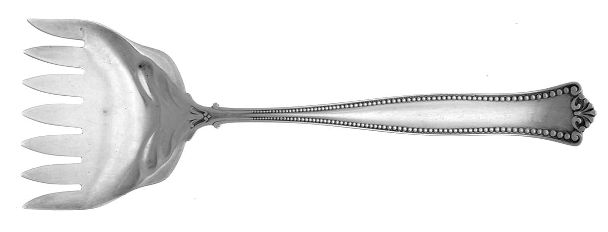 Pembroke (Sterling, 1895) Large Solid Tined Sardine Serving Fork by Gorham Silver-1