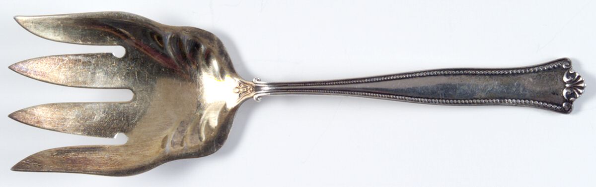 Pembroke (Sterling, 1895) Small Solid Fish Serving Fork by Gorham Silver-1