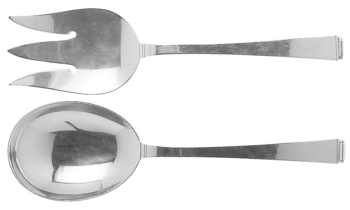 Perspective (Sterling, 1959) (2 Pc) Solid Salad Set by Gorham Silver-1
