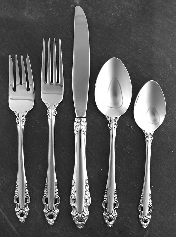 Pierced Baroque (Stainless) 5 Piece Place Setting by Gorham Silver-1
