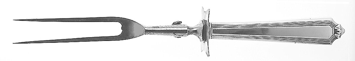 Plymouth (Sterling, 1911) Large Stainless-Prong Roast Carving Fork by Gorham Silver-1