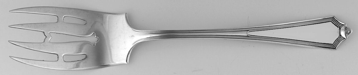 Plymouth (Sterling, 1911) Large Solid Cold Meat Serving Fork by Gorham Silver-1