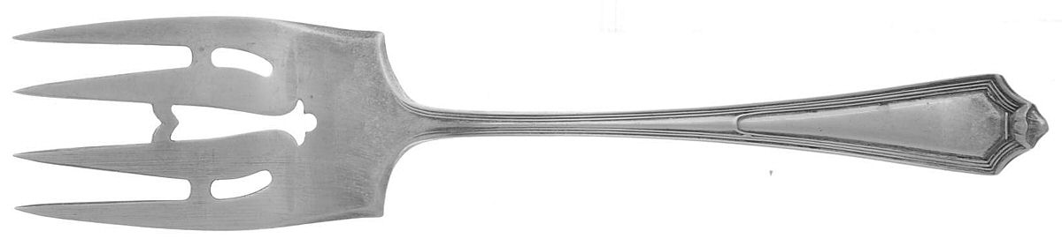 Plymouth (Sterling, 1911) Small Solid Cold Meat Serving Fork by Gorham Silver-1