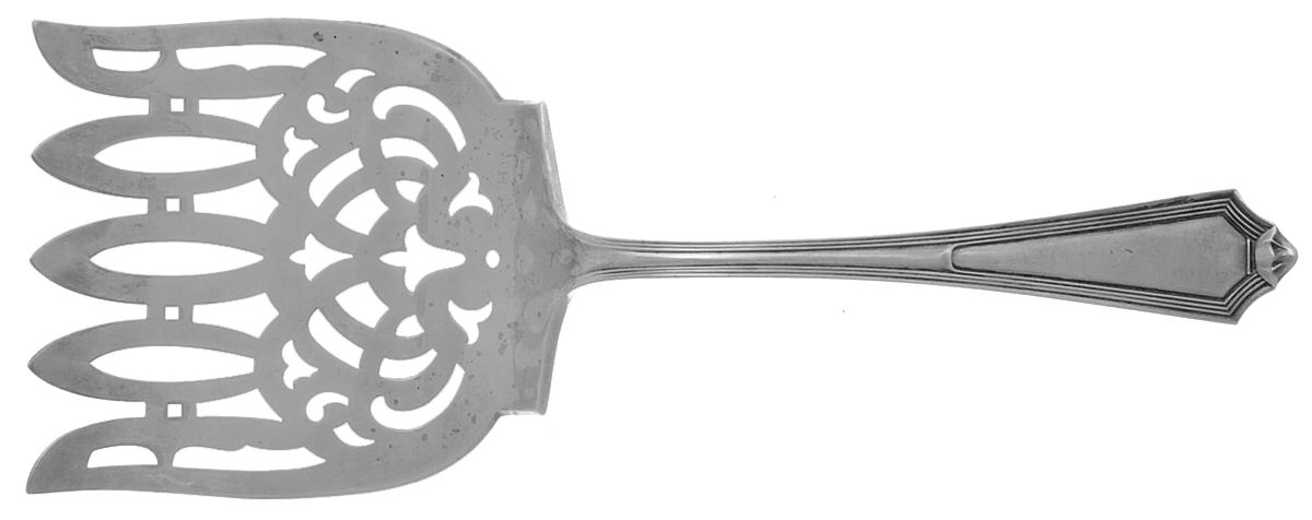 Plymouth (Sterling, 1911) Large Solid Asparagus Serving Fork by Gorham Silver-1
