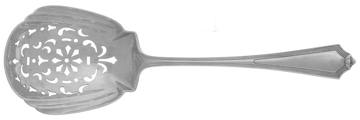 Plymouth (Sterling, 1911) Pierced Nut Serving Spoon by Gorham Silver-1
