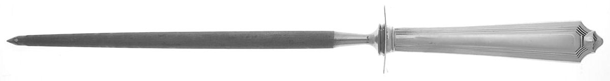 Plymouth (Sterling, 1911) Large Roast Steel Rod Knife Sharpener by Gorham Silver-1