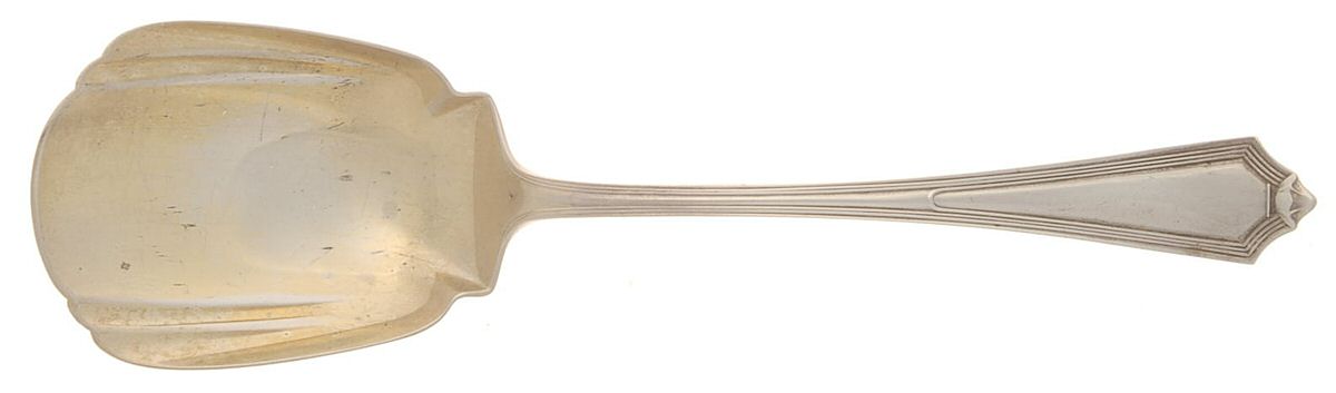 Plymouth (Sterling, 1911) Solid Salad Serving Spoon by Gorham Silver-1