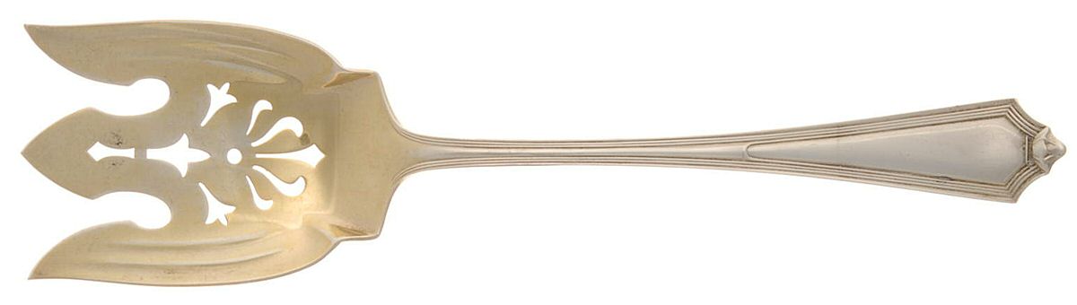 Plymouth (Sterling, 1911) Solid Salad Serving Fork by Gorham Silver-1