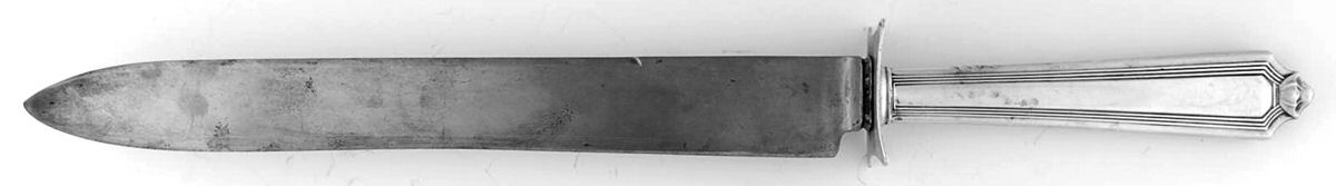 Plymouth (Sterling, 1911) Large Stainless Blade Roast Carving Knife by Gorham Silver-1