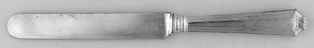 Plymouth (Sterling, 1911) Blunt Hollow Handle Knife W/Bolster by Gorham Silver-1
