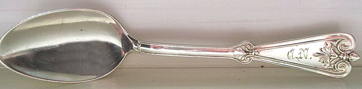 Pompeii (Sterling, 1865) Monogram Five O'Clock Teaspoon by Gorham Silver-1