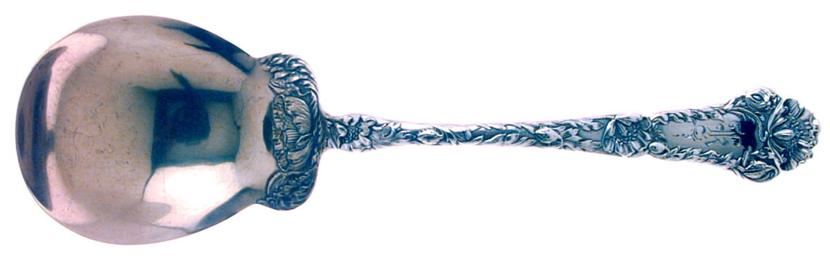 Poppy (Sterling, 1902) Solid Salad Serving Spoon by Gorham Silver-1