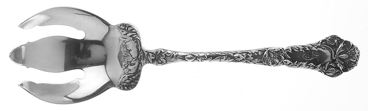 Poppy (Sterling, 1902) Solid Salad Serving Fork by Gorham Silver-1