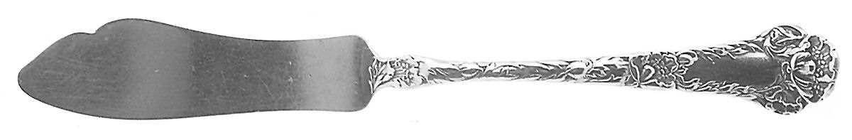 Poppy (Sterling, 1902) Large Flat Handle Master Butter Knife by Gorham Silver-1