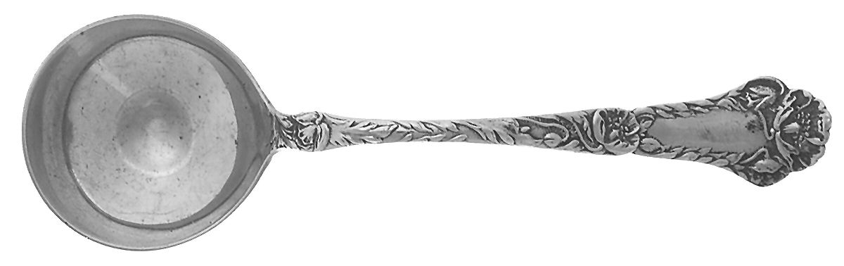Poppy (Sterling, 1902) Round Bowl Soup Spoon (Bouillon) by Gorham Silver-1