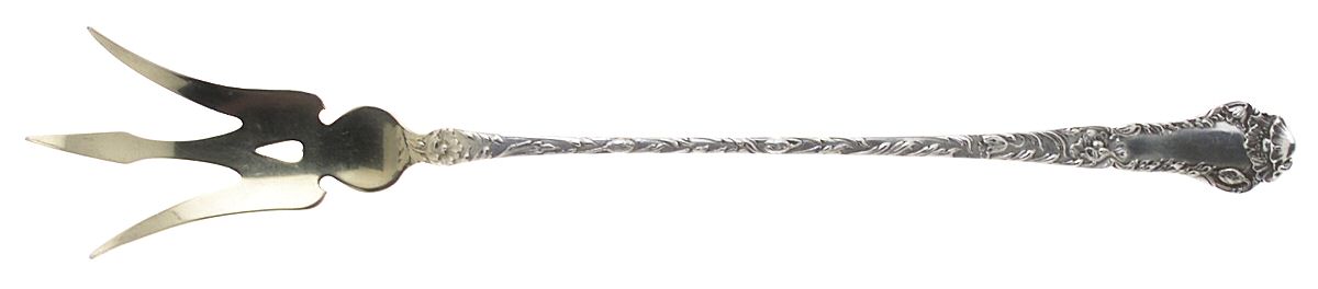 Poppy (Sterling, 1902) Large Lettuce Serving Fork by Gorham Silver-1