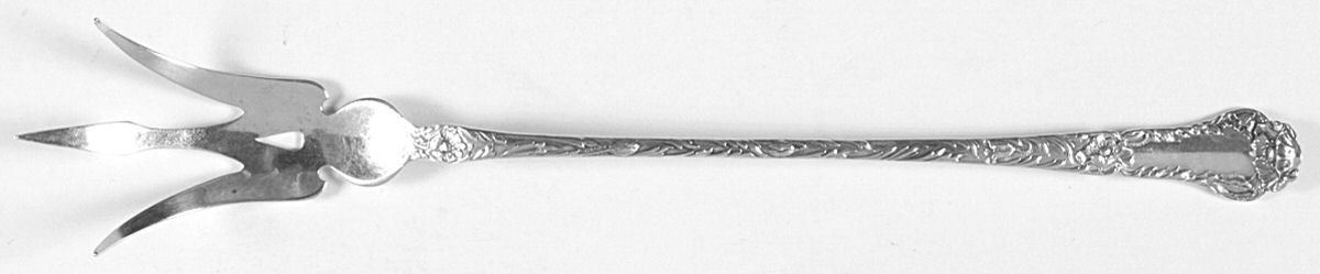 Poppy (Sterling, 1902) Large Lettuce Serving Fork by Gorham Silver-1