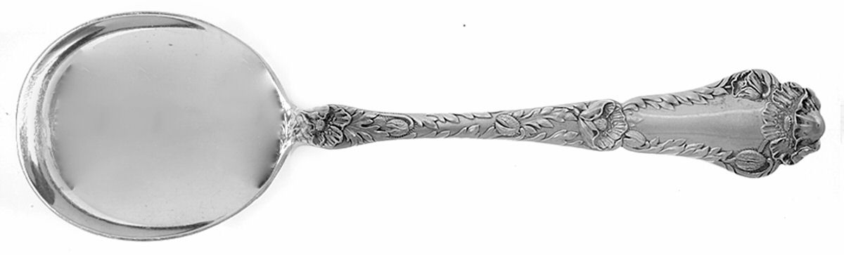 Poppy (Sterling, 1902) Round Bowl Soup Spoon (Cream Soup) by Gorham Silver-1