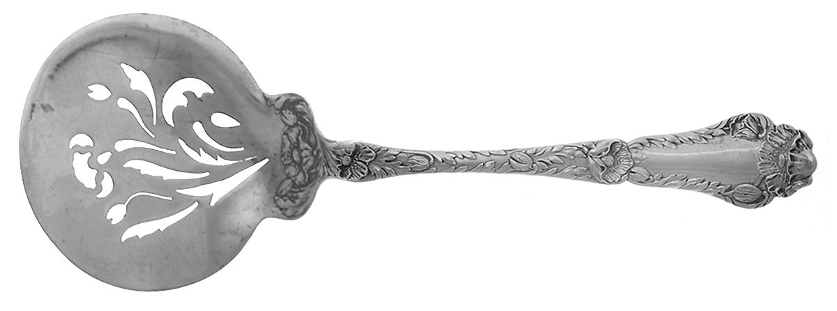 Poppy (Sterling, 1902) Small Cucumber/Tomato Server by Gorham Silver-1