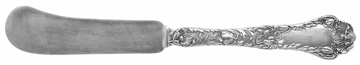 Poppy (Sterling, 1902) Large Flat Handle Butter Spreader by Gorham Silver-1