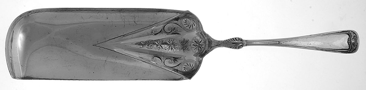 Princess Louise (Silverplate, 1881) Large Bright Cut Crumber Knife by Gorham Silver-1