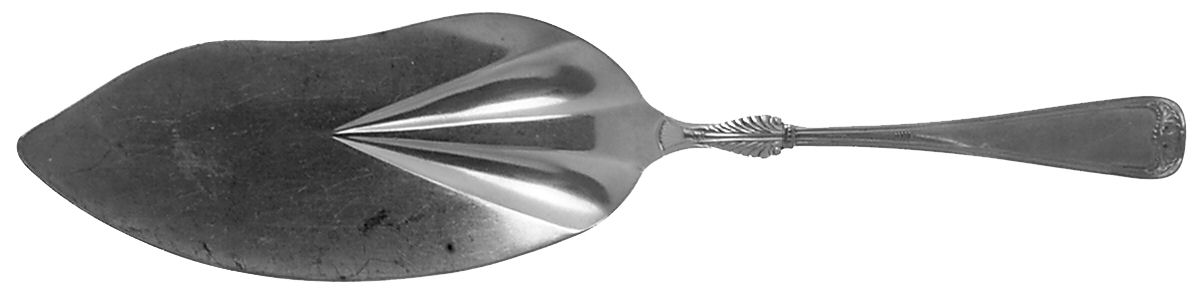 Princess Louise (Silverplate, 1881) Large Solid Fish Serving Knife by Gorham Silver-1