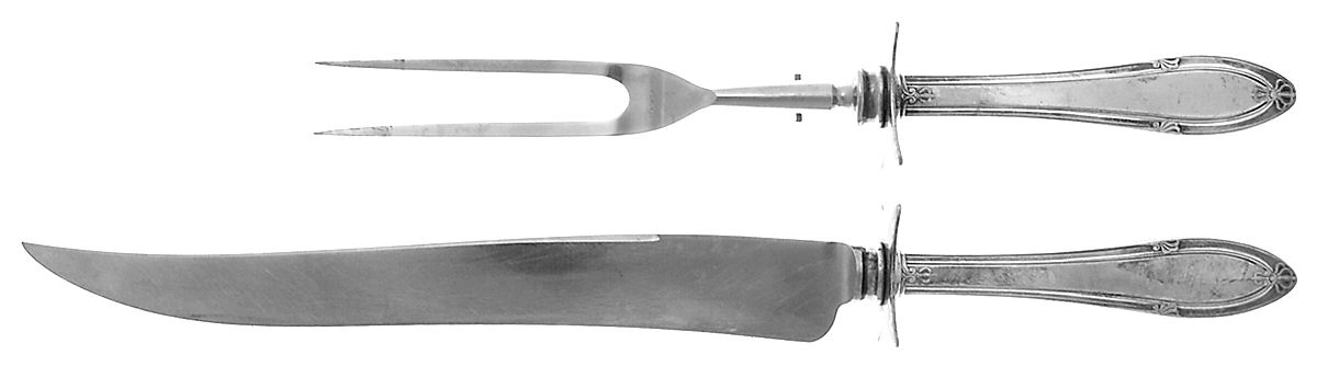 Providence (Silverplate, 1920) Large 2-Piece Roast Carving Set w/Stainless Blade by Gorham Silver-1