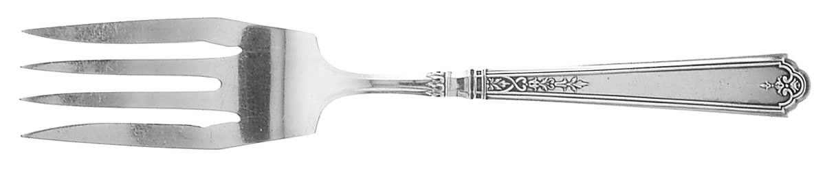 Princess Patricia (Sterling, 1926, No Monos) Medium Solid Cold Meat Serving Fork by Gorham Silver-1