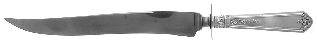 Princess Patricia (Sterling, 1926, No Monos) Large Carving/Roast Knife StnlBl w/Sterling Guard by Gorham Silver-1