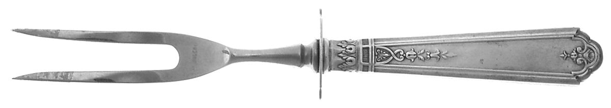 Princess Patricia (Sterling, 1926, No Monos) Small Carving Fork W/Sterling Guard by Gorham Silver-1