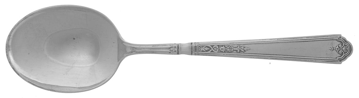 Princess Patricia (Sterling, 1926, No Monos) Round Bowl Soup Spoon (Gumbo) by Gorham Silver-1