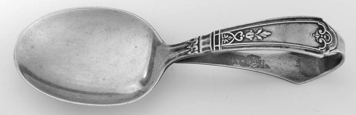 Princess Patricia (Sterling, 1926, No Monos) Curved Handle Baby Spoon by Gorham Silver-1