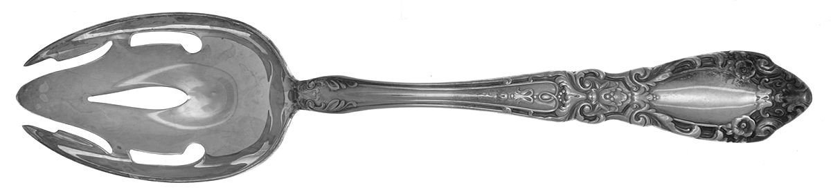 Queen's Grace (Silverplate, 1977) Pierced Tablespoon (Serving Spoon) by Gorham Silver-1