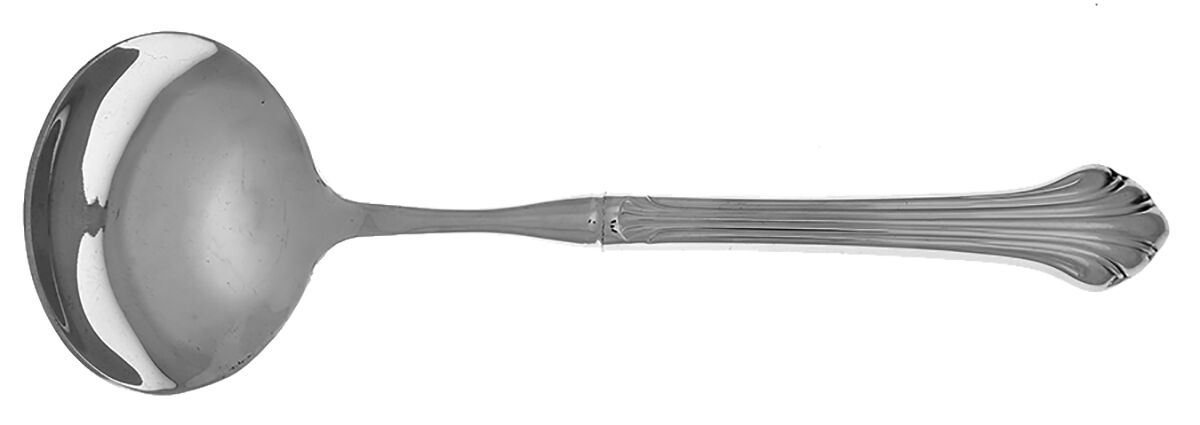 Quintette (Stainless) Gravy Ladle with No Spout Stainless Bowl HC by Gorham Silver-1