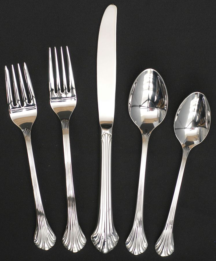 Quintette (Stainless) 5 Piece Place Setting by Gorham Silver-1