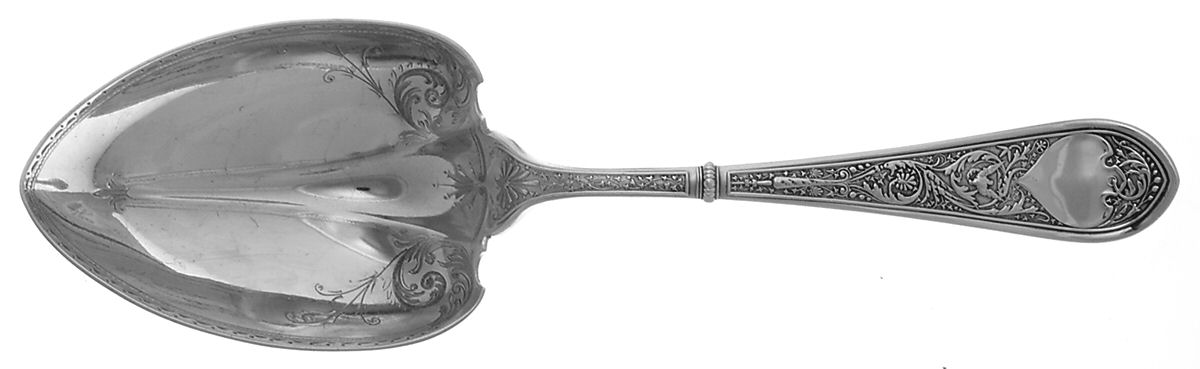 Raphael (Sterling, 1875) Solid Bright Cut Vegetable Serving Spoon by Gorham Silver-1