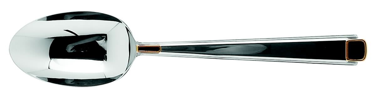 Regalia Court-Onyx (Stainless, Gold Accent) Tablespoon (Serving Spoon) by Gorham Silver-1