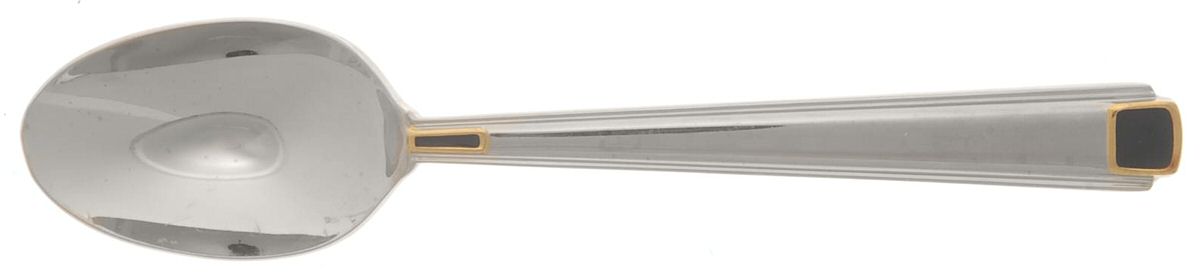 Regalia Court-Onyx (Stainless, Gold Accent) Teaspoon by Gorham Silver-1