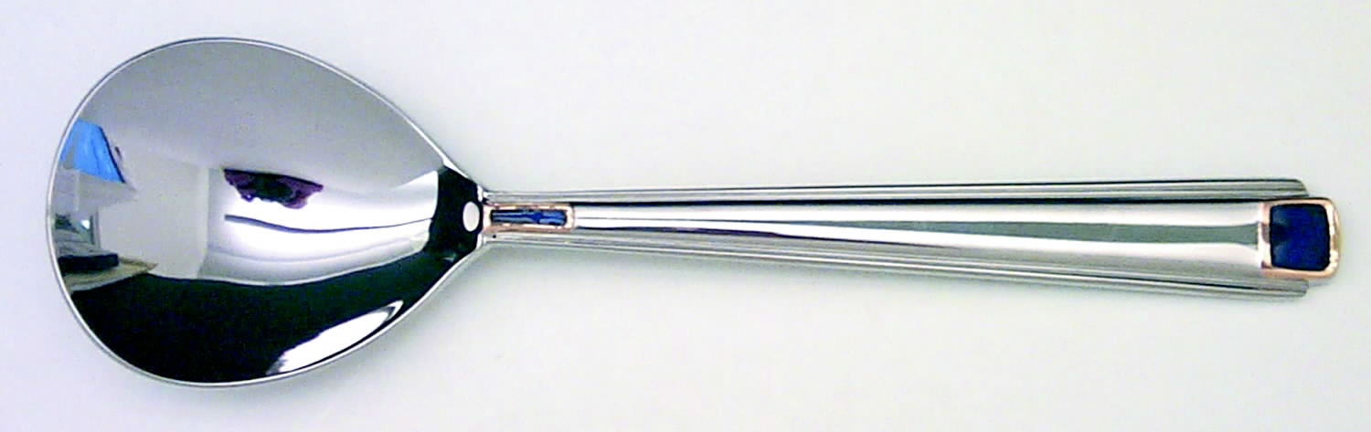 Regalia Court-Lapis (Stainless) Sugar Spoon by Gorham Silver-1