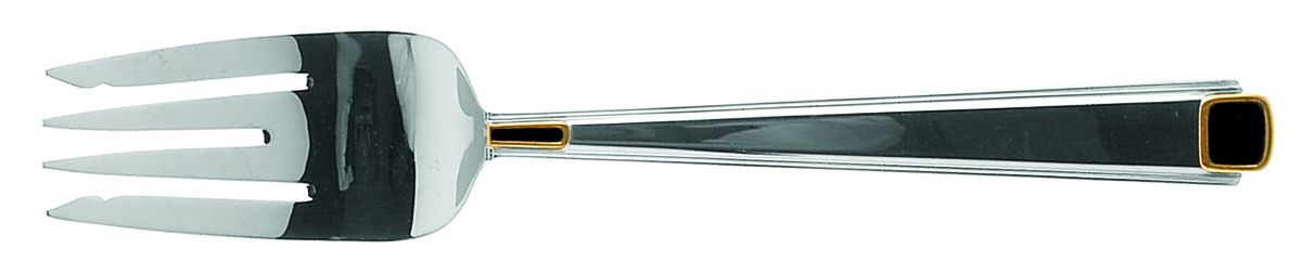 Regalia Court-Lapis (Stainless) Medium Solid Cold Meat Serving Fork by Gorham Silver-1