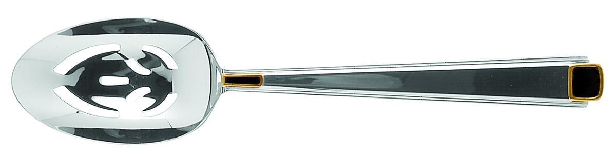 Regalia Court-Lapis (Stainless) Pierced Tablespoon (Serving Spoon) by Gorham Silver-1