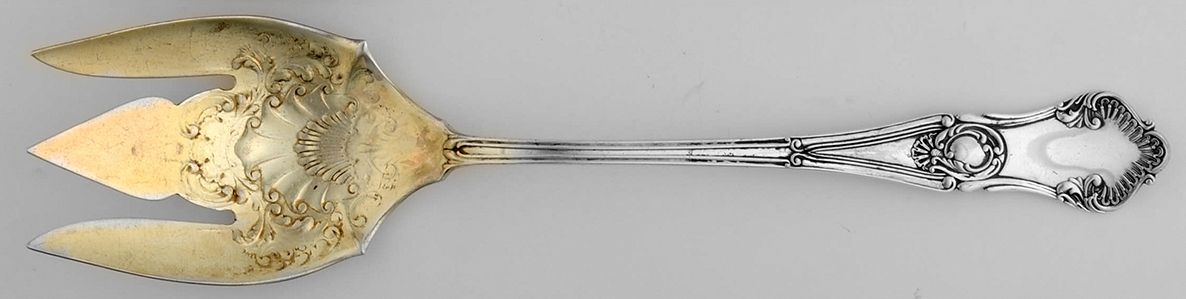 Regent (Sterling, 1892) Oversize Solid Salad Servng Fork by Gorham Silver-1