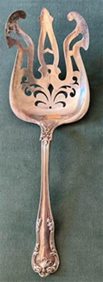 Regent (Silverplate, 1902-1903) Large Solid Fish Serving Fork by Gorham Silver-1
