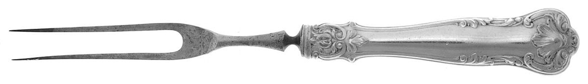 Regent (Silverplate, 1902-1903) Small Steak Carving Fork with Stainless Prongs by Gorham Silver-1