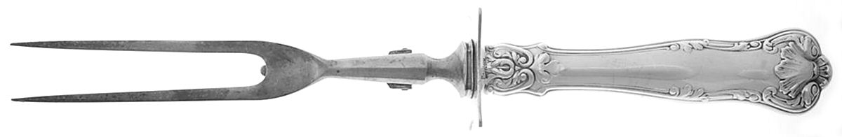 Regent (Silverplate, 1902-1903) Large Stainless-Prong Roast Carving Fork by Gorham Silver-1